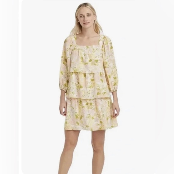 Who What Wear Dresses & Skirts - WHO WHAT WEAR Women's Floral Print Bishop 3/4 Sleeve Dress Size M NWT